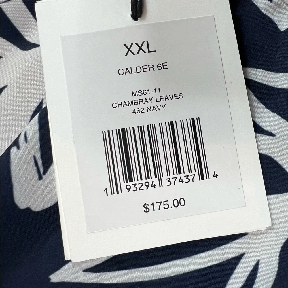 ONIA Calder Swim Short Men Trunks 6 In Chambray Leaves XXL NEW 445